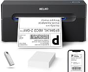 Nelko Bluetooth Thermal Shipping Label Printer, Wireless 4x6 Shipping Label Printer for Shipping Packages, Support Android, iPhone and Windows, Widely Used for Amazon, Shopify (Black)