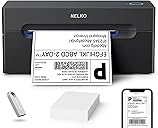 Nelko Bluetooth Thermal Shipping Label Printer, Wireless 4x6 Shipping Label Printer for Shipping Packages, Support Android, iPhone and Windows, Widely Used for Amazon, Shopify (Black)