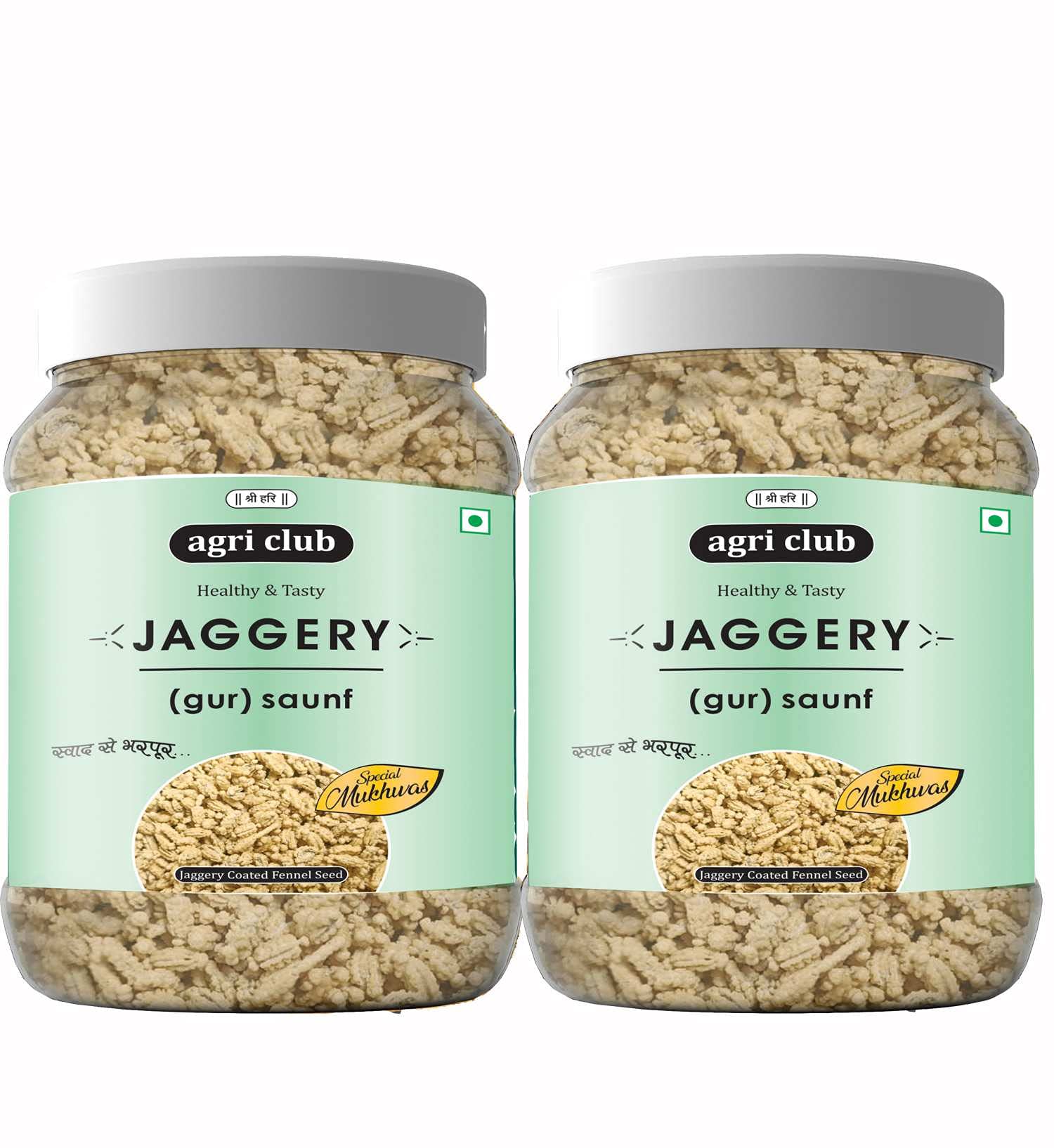 Agri Club Jaggery Saunf 400g, Pack of 2, Each 200g, Gur Saunf