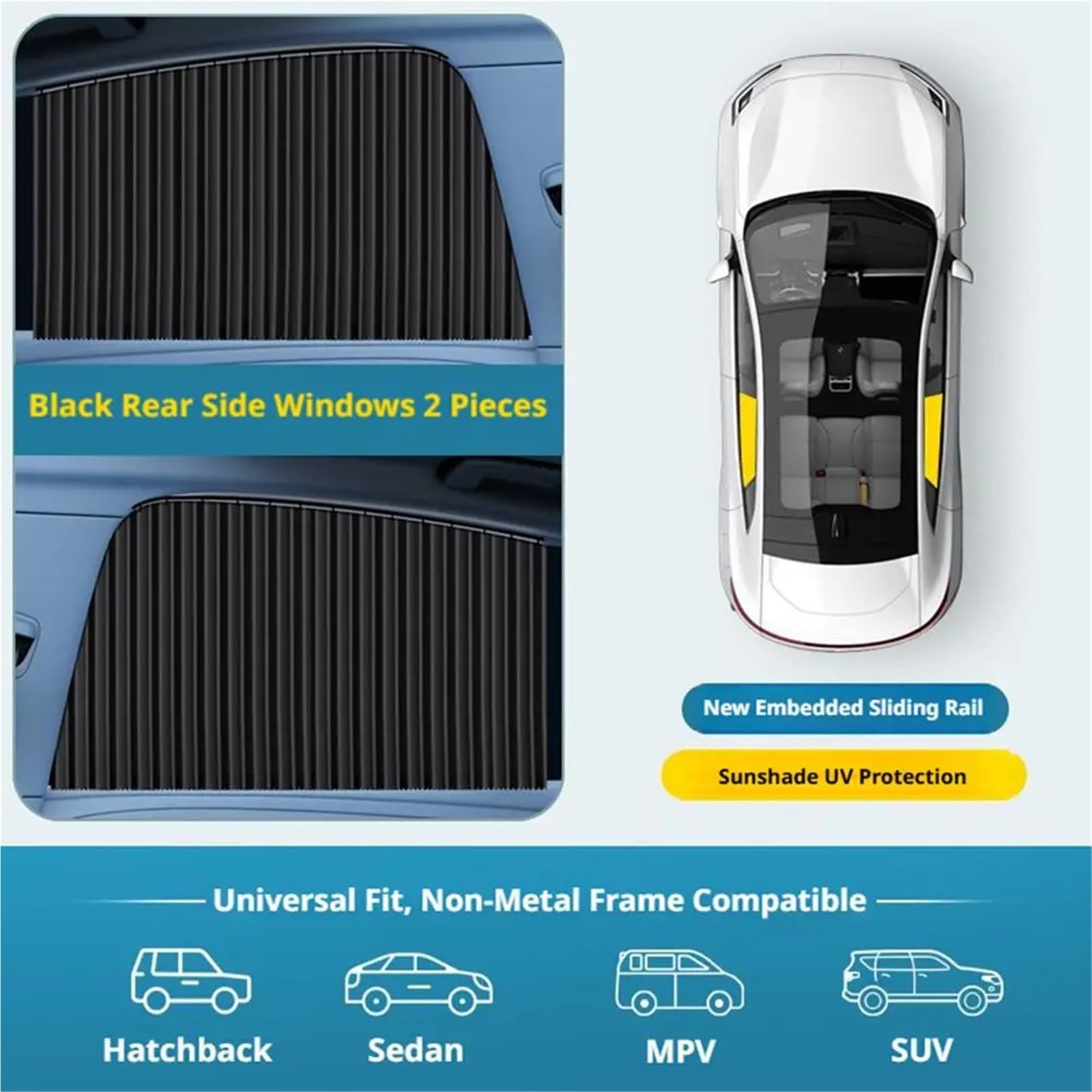Coche Sun Shade Parasol Universal para Coche Cortinas Reflectantes de protección Ultravioleta