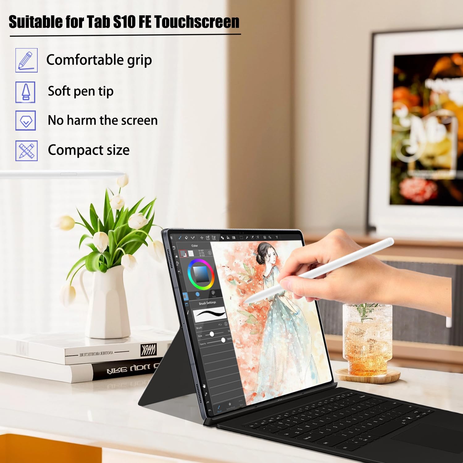 Penna di ricambio per Samsung Galaxy Tab S10 FE S per Samsung Galaxy Tab S10 FE/ S10 FE+/ S10 FE Plus Stylus compatibile con Samsung Galaxy Tab S10 FE/ S10 FE+/ S10 FE Plus con punte/pennini inclusi