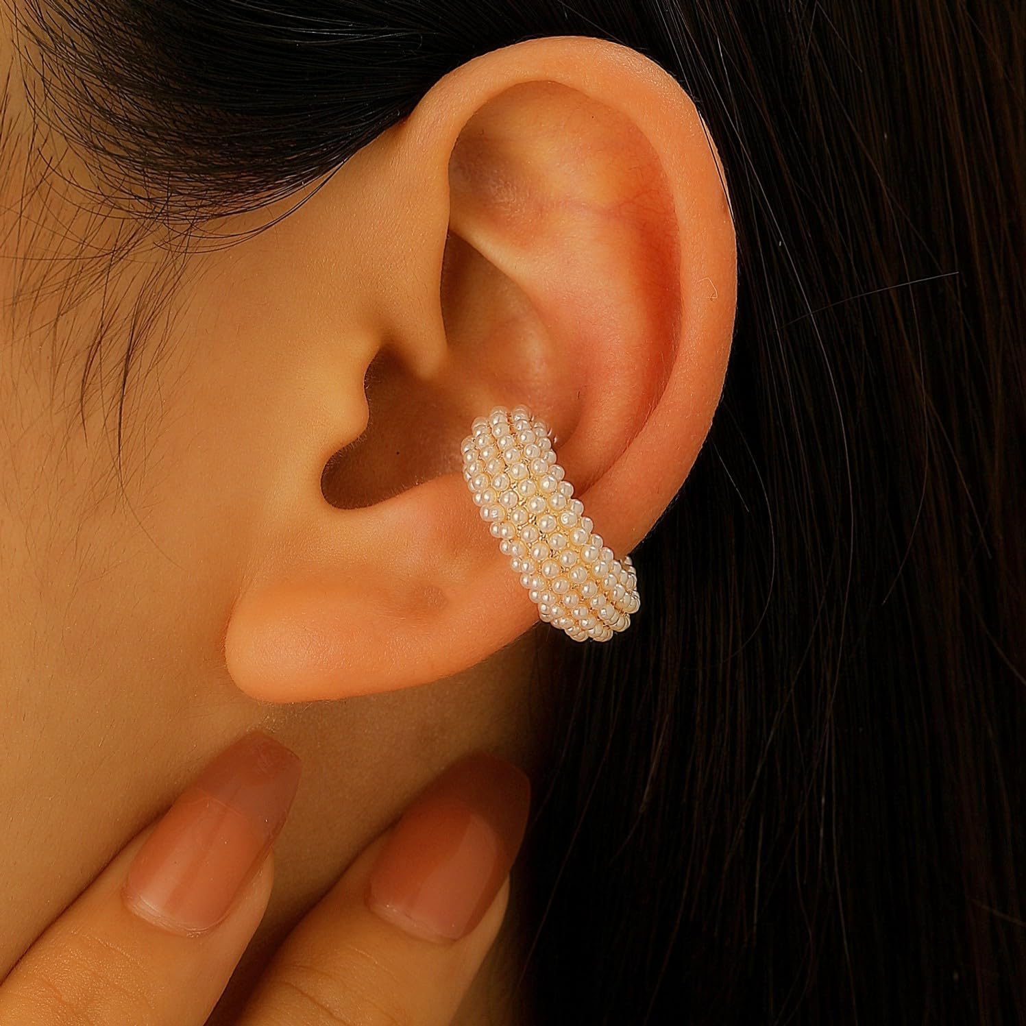 Ear Cuffs Non Piercing for Women Dainty Pearl Ear cuff Earring Stack Earrings Set Lightweight Jewelry Trendy Gifts