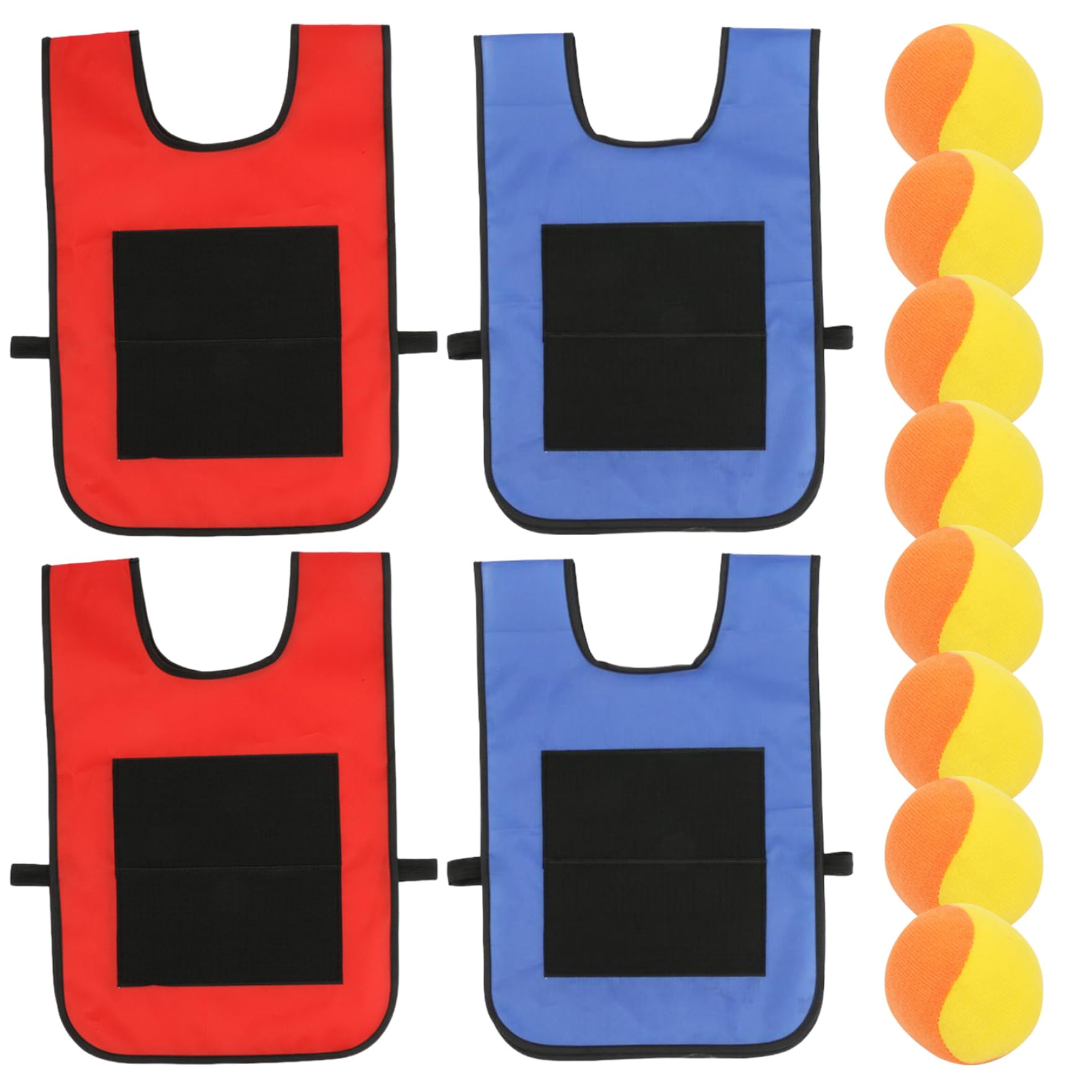 Balle de Dodgeball scratch et gilets adhésifs pour jeu de cible et lancer interactif - 7