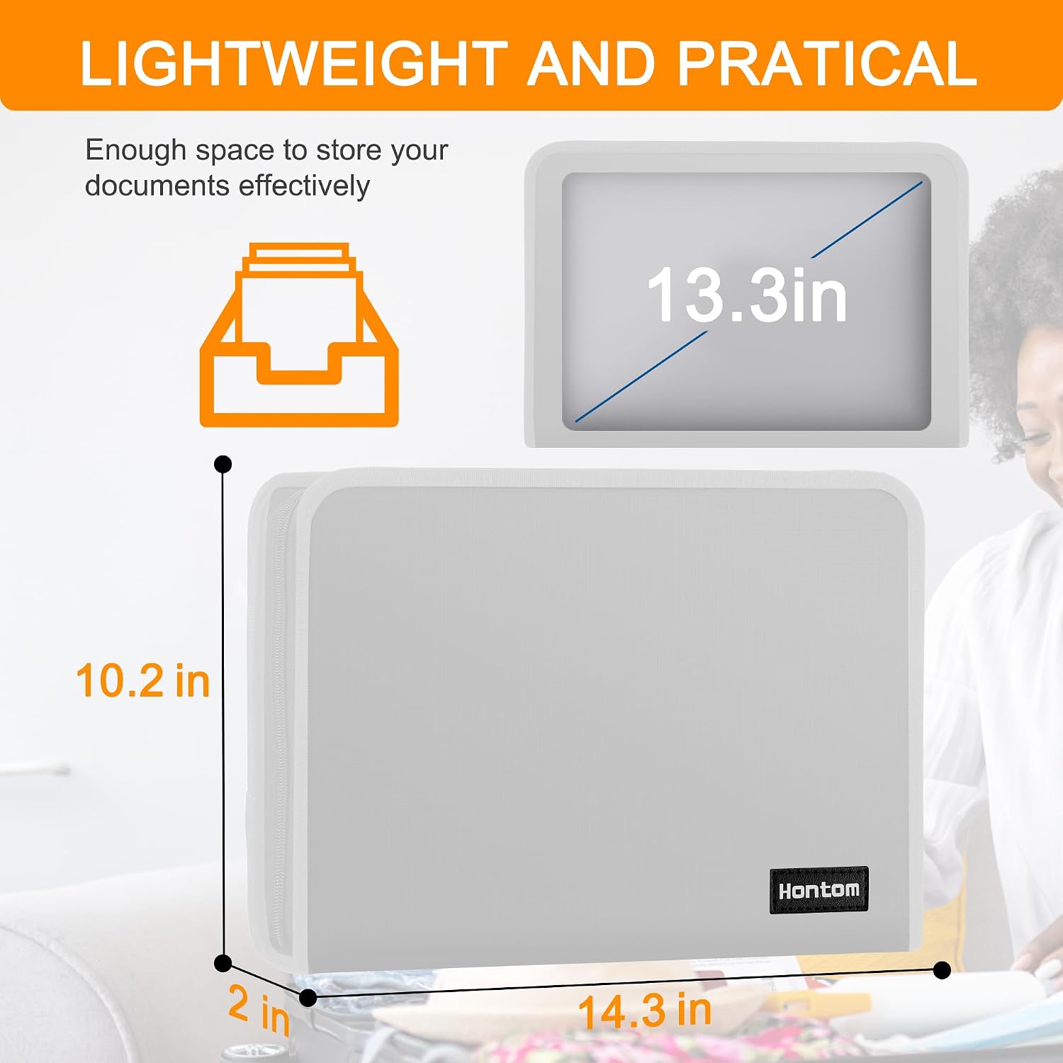 Hontom Accordion File Organizer with Multi Pockets 13 Pocket Fireproof image 5