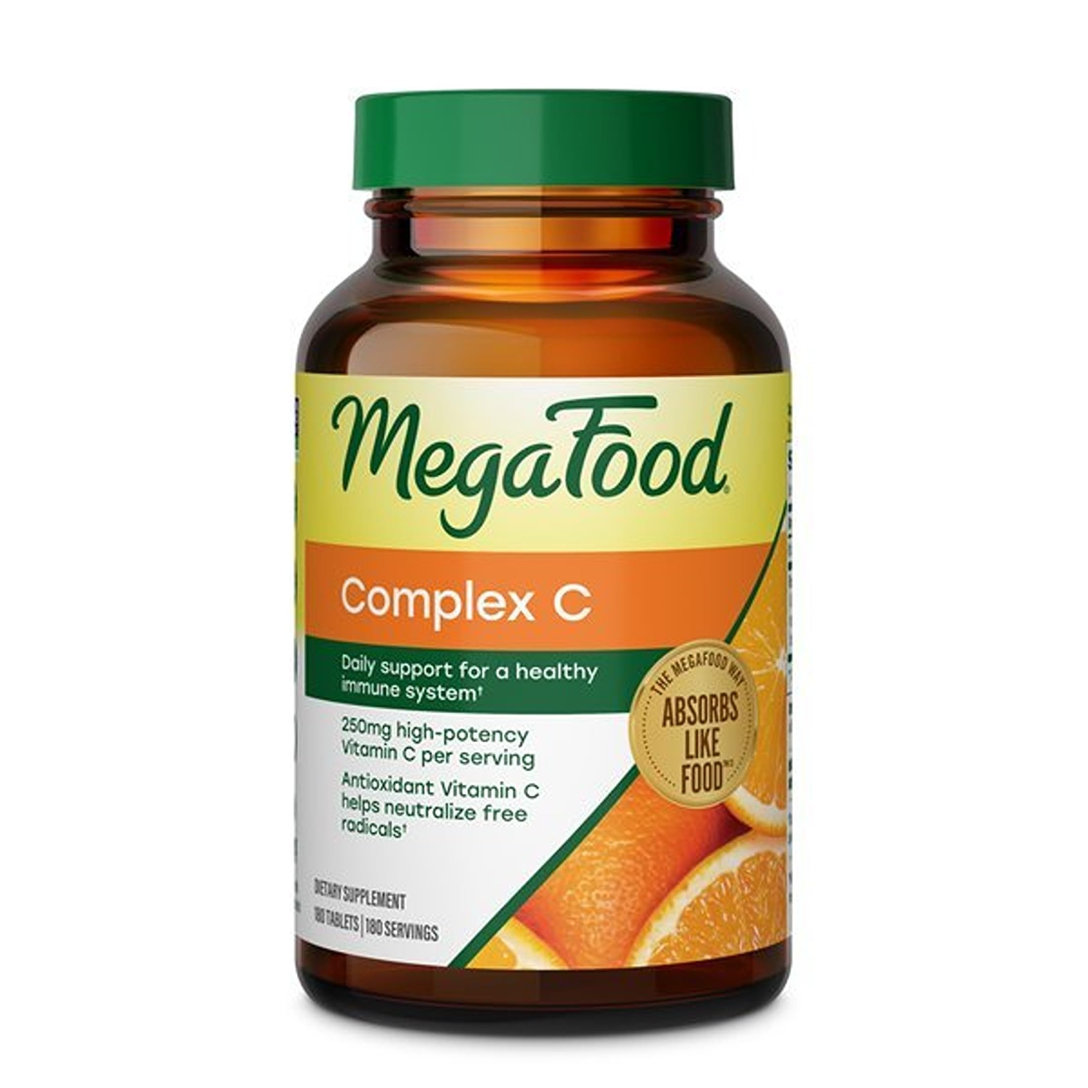 MegaFood Complex C, Vitamin C Immune Support Supplement, 180 Tablets