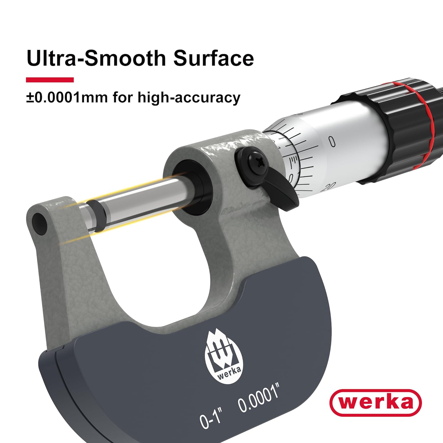 Professional Outside Micrometer, 0-1 Inch Range, 0.0001 Inch Graduation, Precision Measurement Tool