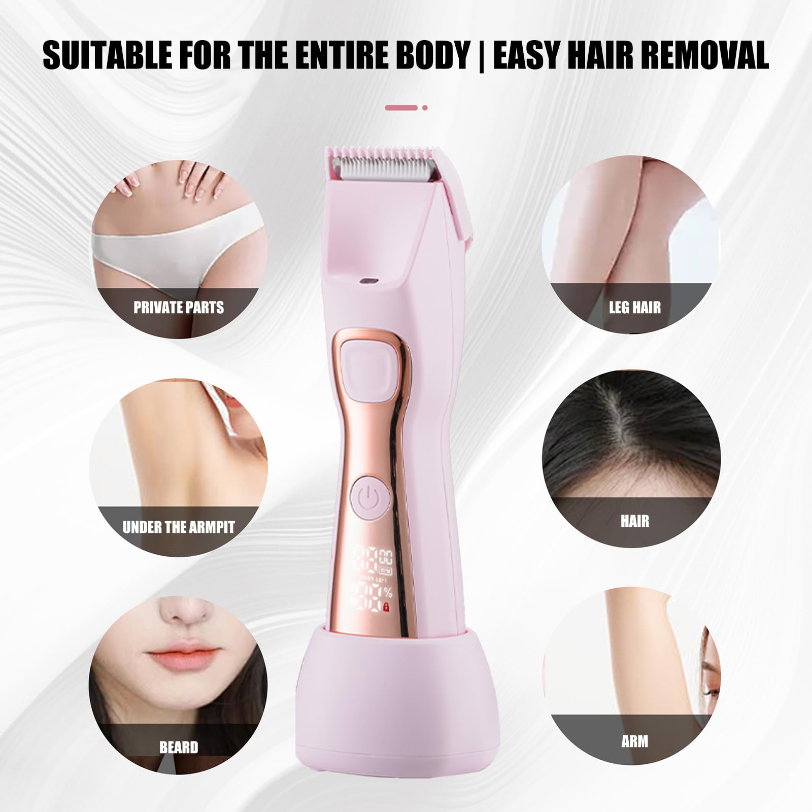 Rasoi lavabili per capelli da donna, dispositivo elettrico, rimozione dei peli del corpo, struttura in ABS, trimmer elettrico, regalo per donne e ragazze