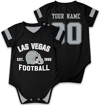 OAOANS Baby Clothes Custom Name Number Personalized Sports Baby Jersey Clothing Newborn Toddler Apparel 0-24 Months Gifts