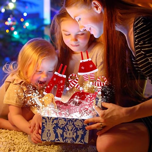 Miniatura 10 de Meooeck Juego de 6 accesorios de elfo de Navidad que incluye 2 ropa de muñeca elfo navideña y 4 accesorios novedosos de elfo para niños (patines