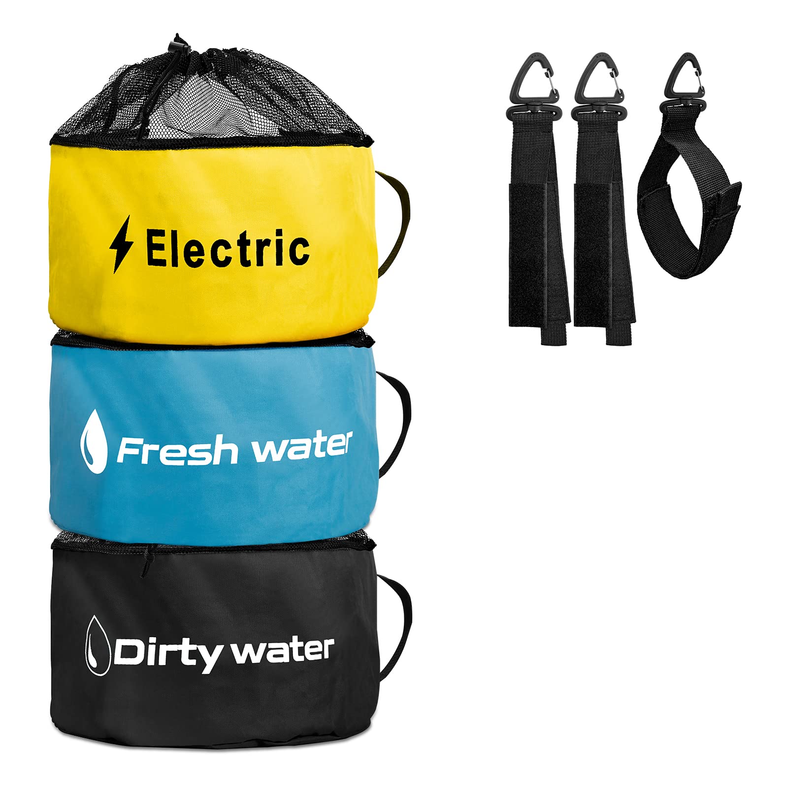 RV Hose Storage Bag Camper RV Accessories Bags for Sewer Hoses Fresh/Black Water Hoses Electrical Cords of Equipment Storage Large Waterproof Sack (3 PCS)