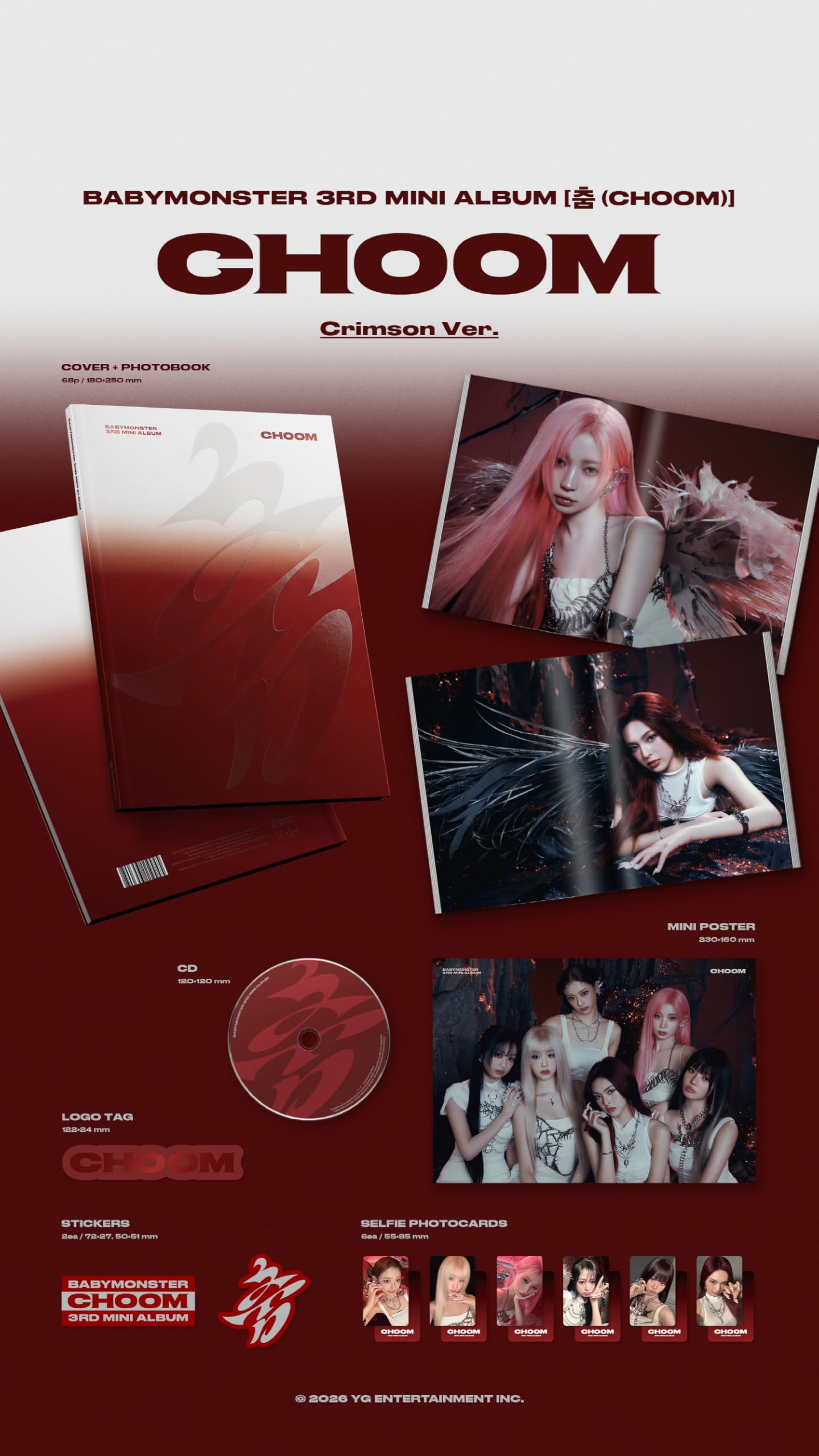 Amazon.com: (2 Version Set : 1Standard+1Jewel) BABYMONSTER CHOOM