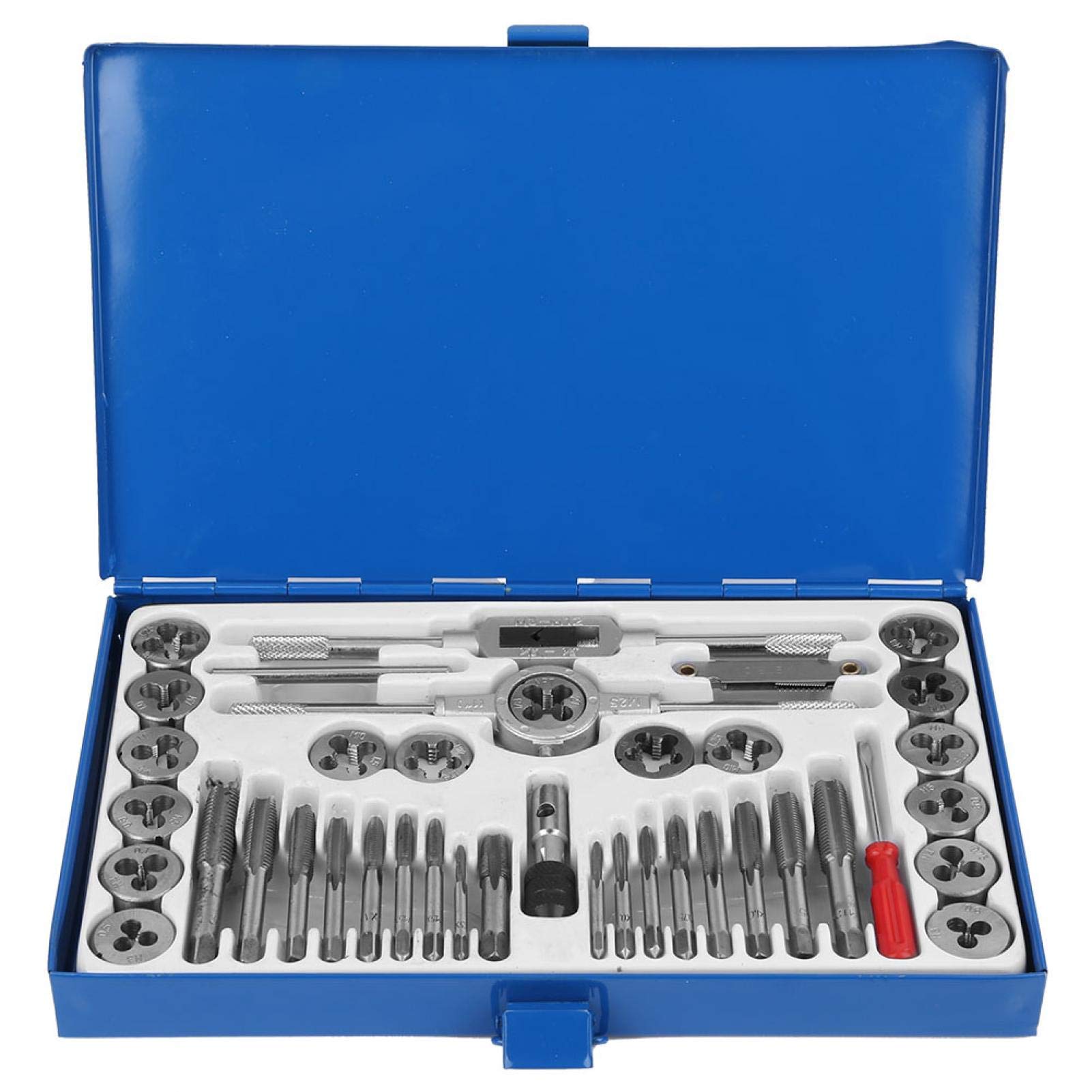 Kit de 40 machos de roscar, Herramientas de reparación Manual de Acero de aleación de Alta dureza para Bricolaje, vehículos y maquinaria.