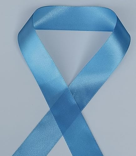 Miniatura 2 de Cinta de satén azul cielo para envolver regalos de 1.5 pulgadas x 25 yardas, cinta de tela de color sólido para manualidades, lazos para el cabello,