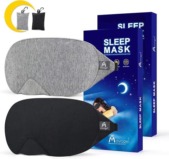Mavogel Cotton Sleep Mask Updated Design Light Blocking