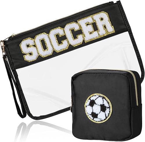 Soccer Cosmetic Bags 2-Pack - Soccer Gifts For Husband