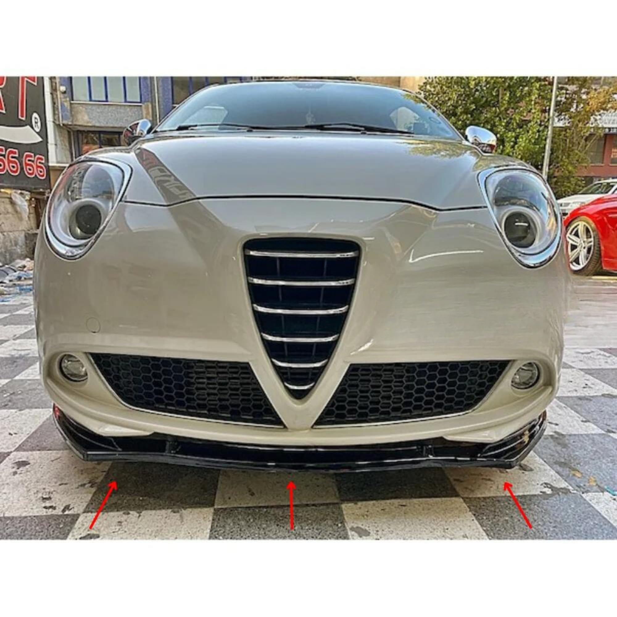 ELIT TUNING STORE 3 Pcs Front Bumper Lip For Alfa Romeo Mito Body