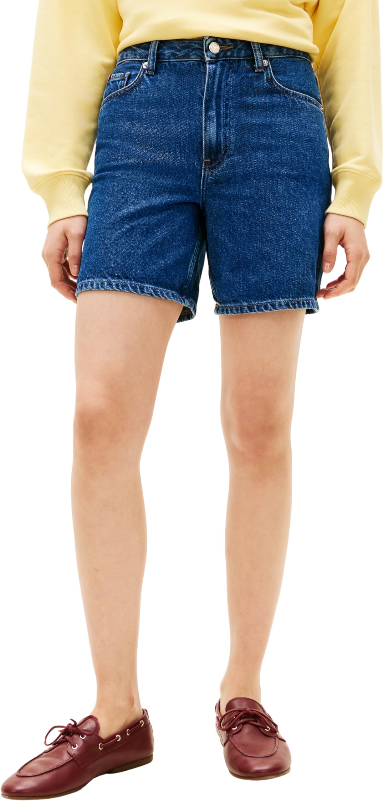 Tommy Hilfiger Dnm Emi Straight Short Rw Ww0ww48598 - Szorty z 5 kieszeniami Kobiety