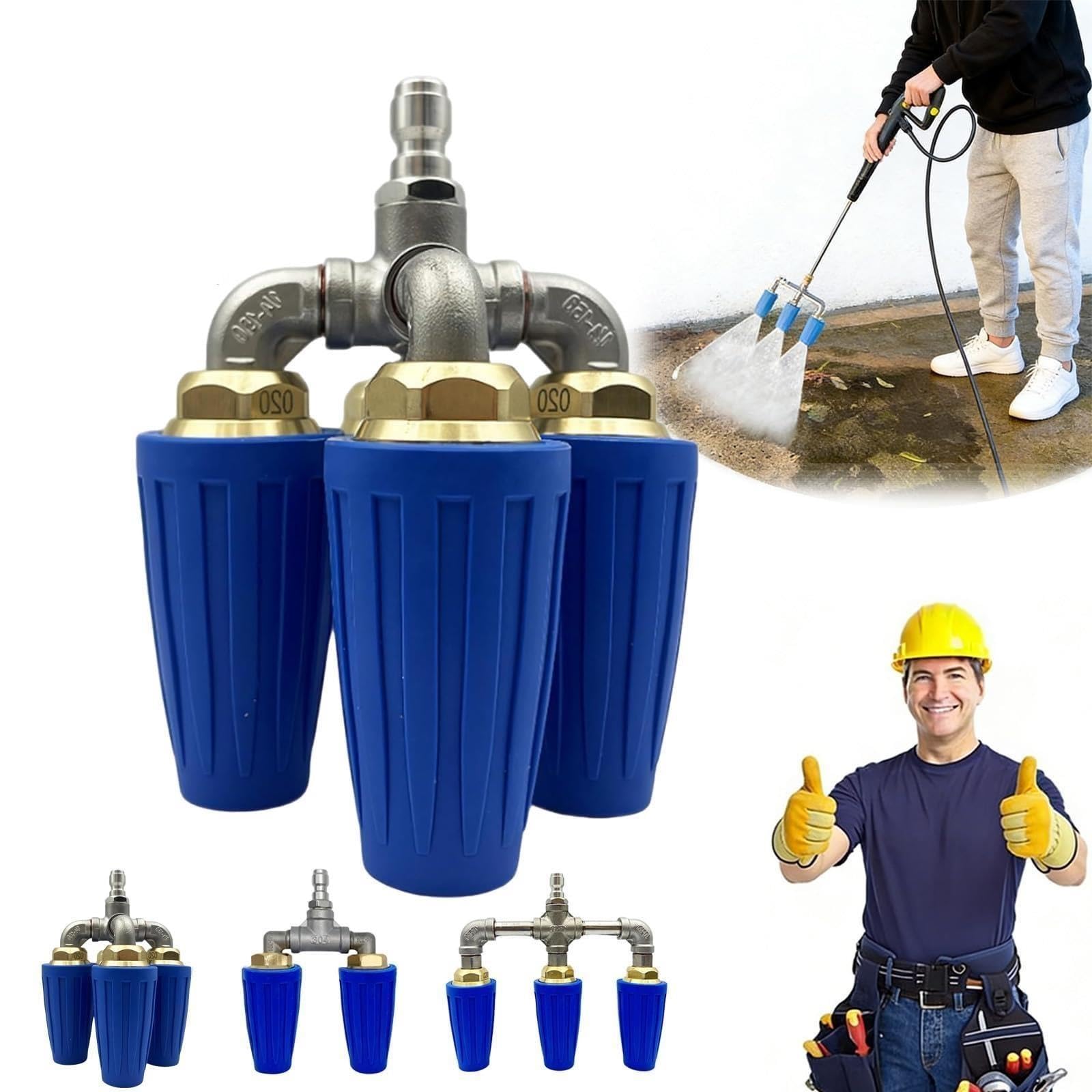 Komercyjna potrójna dysza myjki ciśnieniowej, końcówka obrotowa 4000 PSI