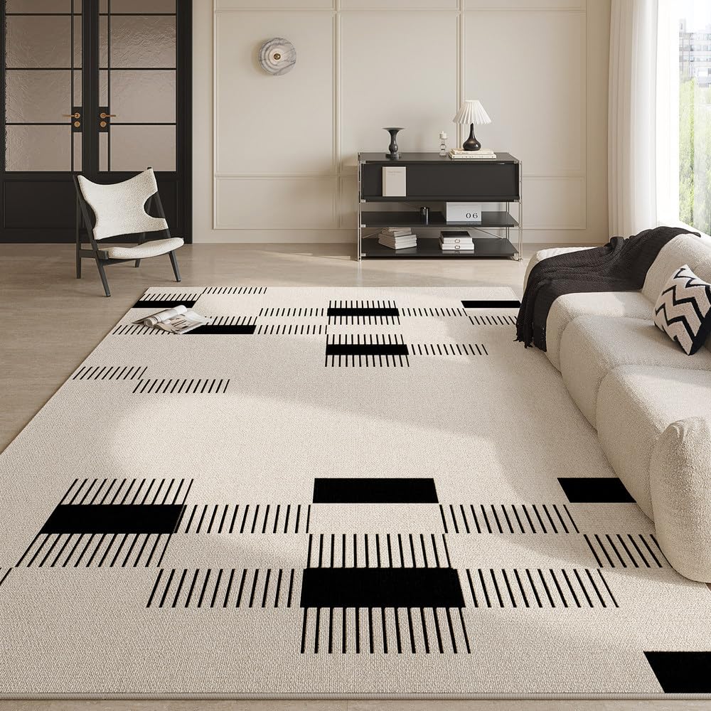 Tapis doux pour chambre à coucher moderne et lavable 100x160 cm