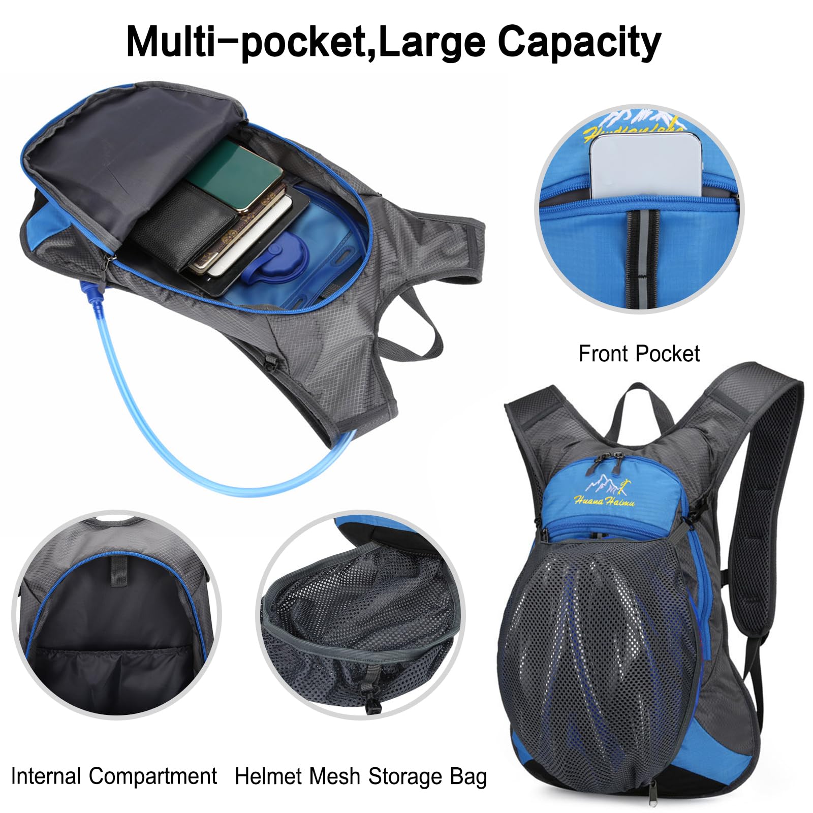 Zaino da Trekking Zaino Impermeabile 18L Leggero Zaino Hiking Backpack per Donna Uomo Campeggio Ciclismo Arrampicata Sport Verde