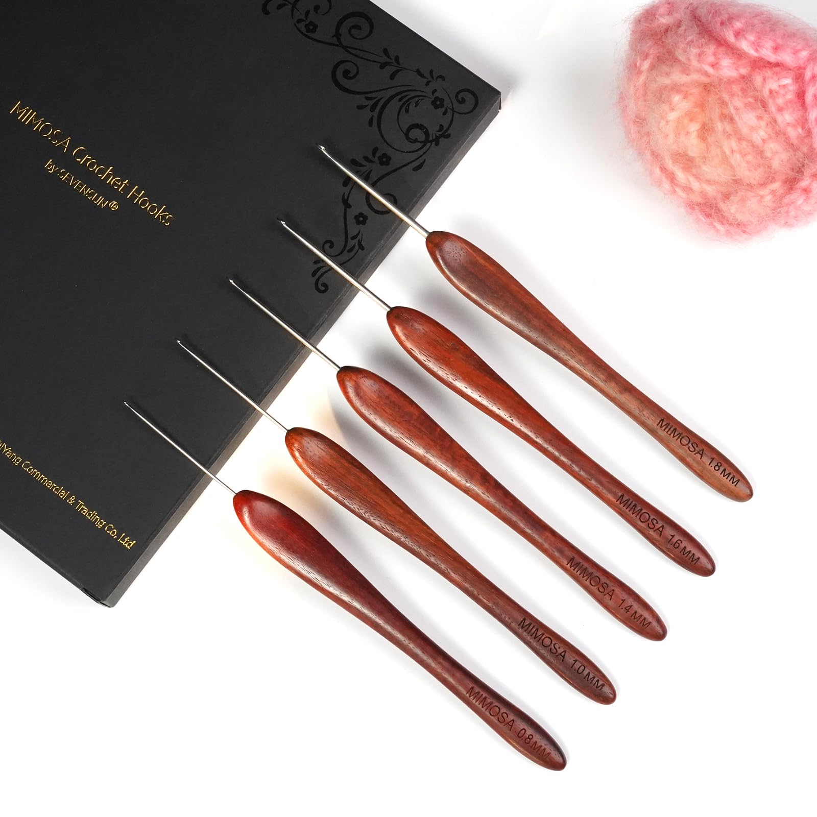 AnnA∞　ファスティングセット Amazon.com: SEVENSUN Mimosa Crochet Hooks Set 5 Pack of 0.8mm 1.0