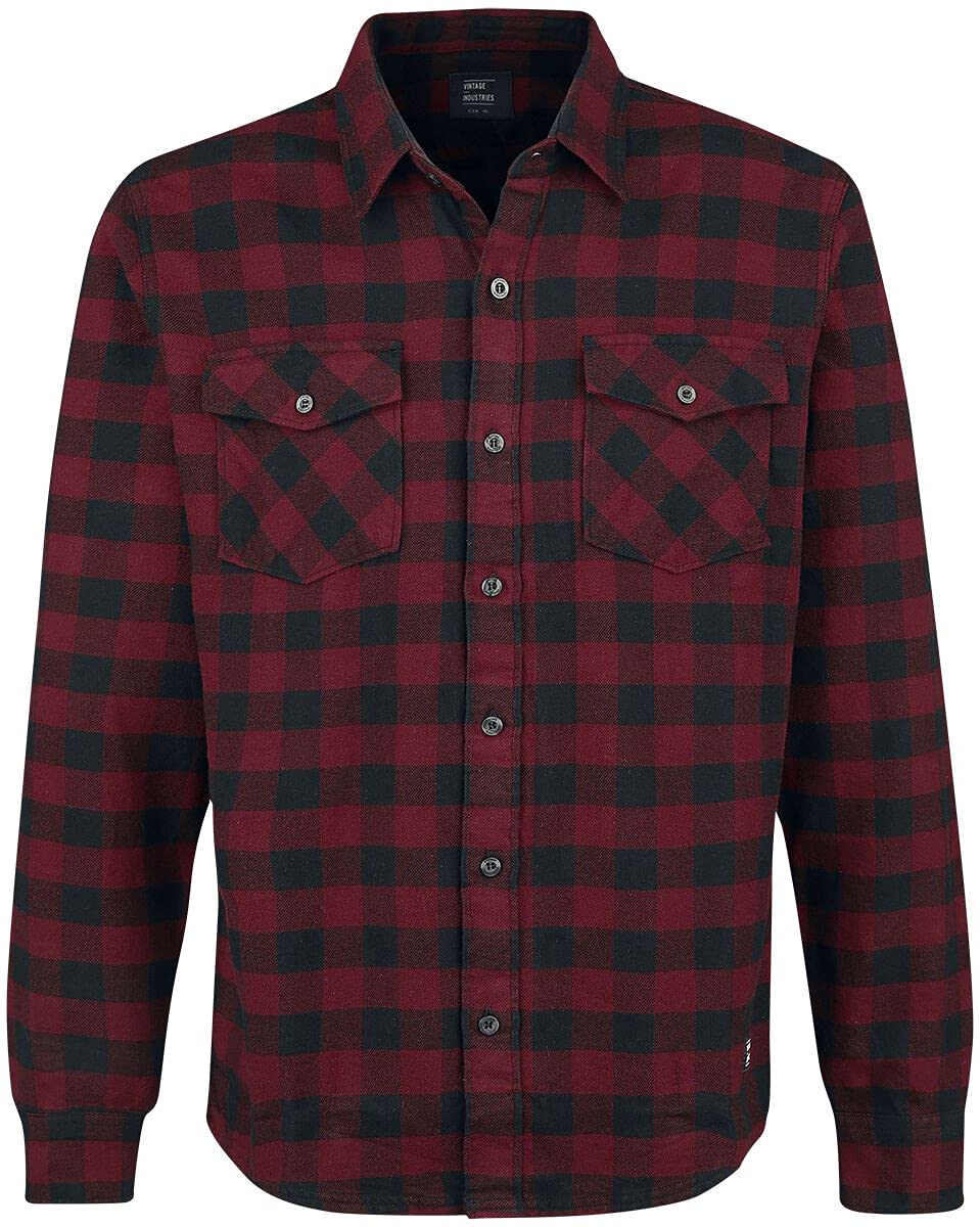 Vintage Industries Men's Red Harley Shirt