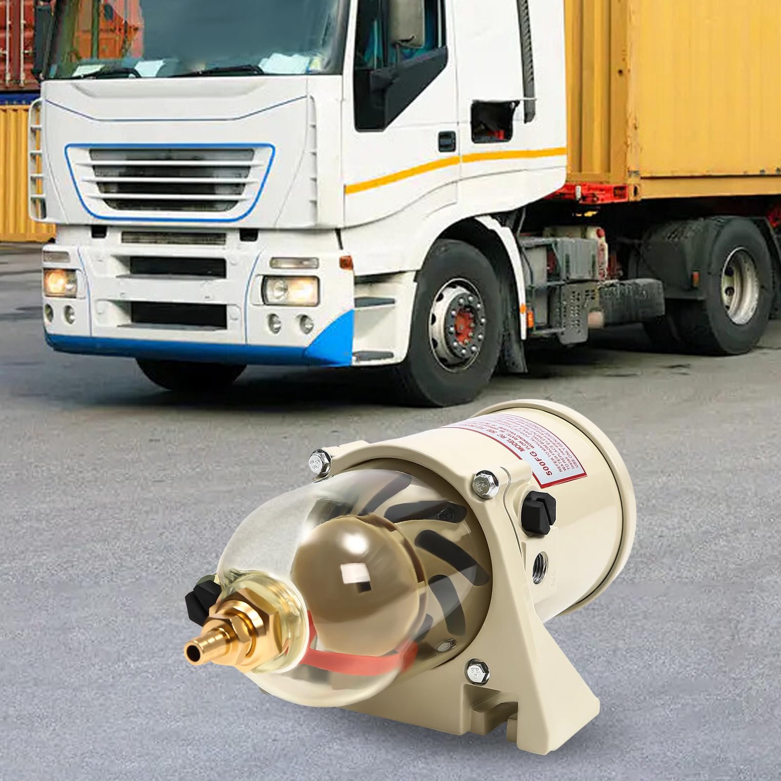 Diesel Kraftstofffilter Wasserabscheider 500FG 500FH, Öl-Wasser-Abscheider mit Schraubendichtung für Dieselmotoren, Marineboot, Schnellboot, Traktoren