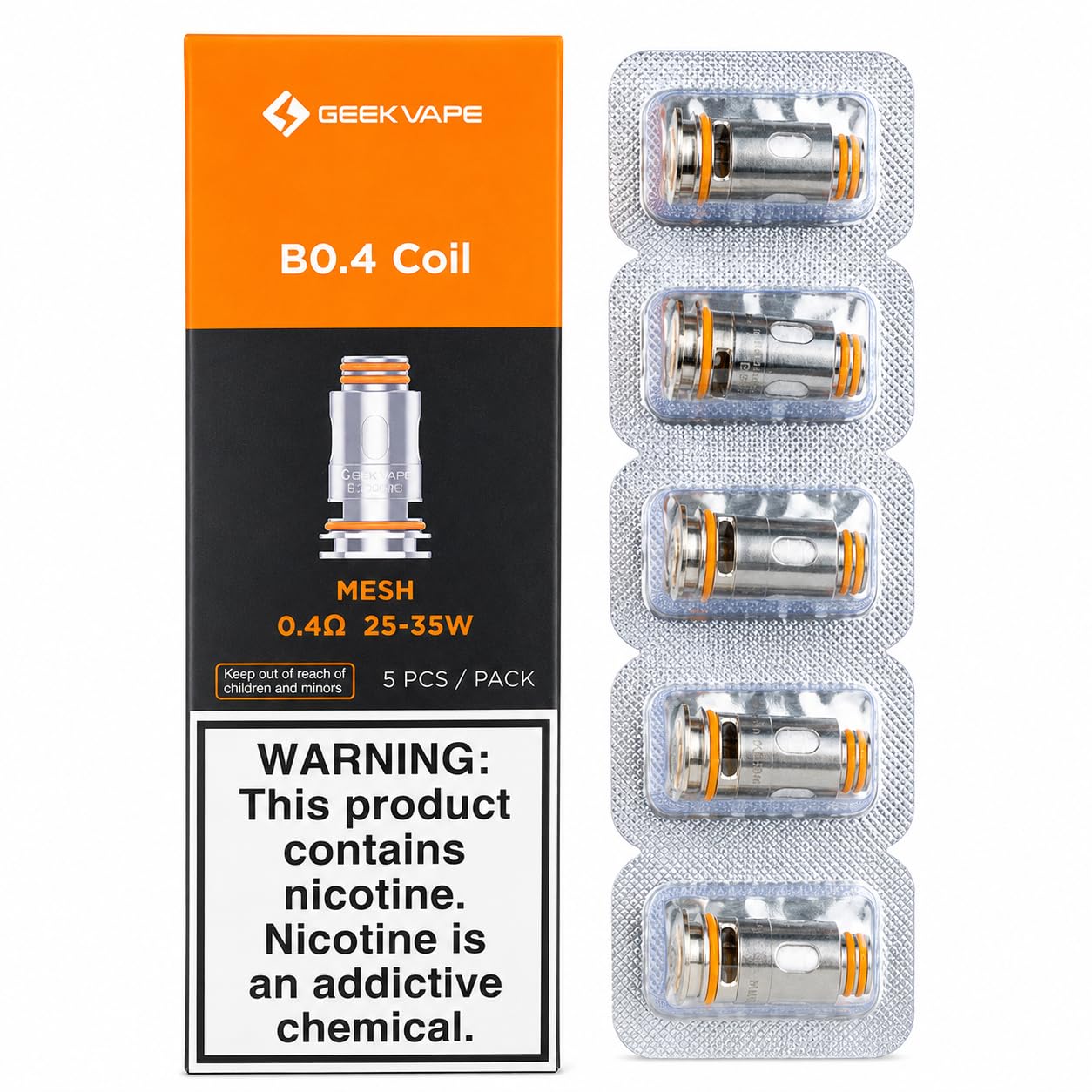 GEEKVAPE B Series Replacement Coils 0.4 Ohm Mesh [Pack of 5]