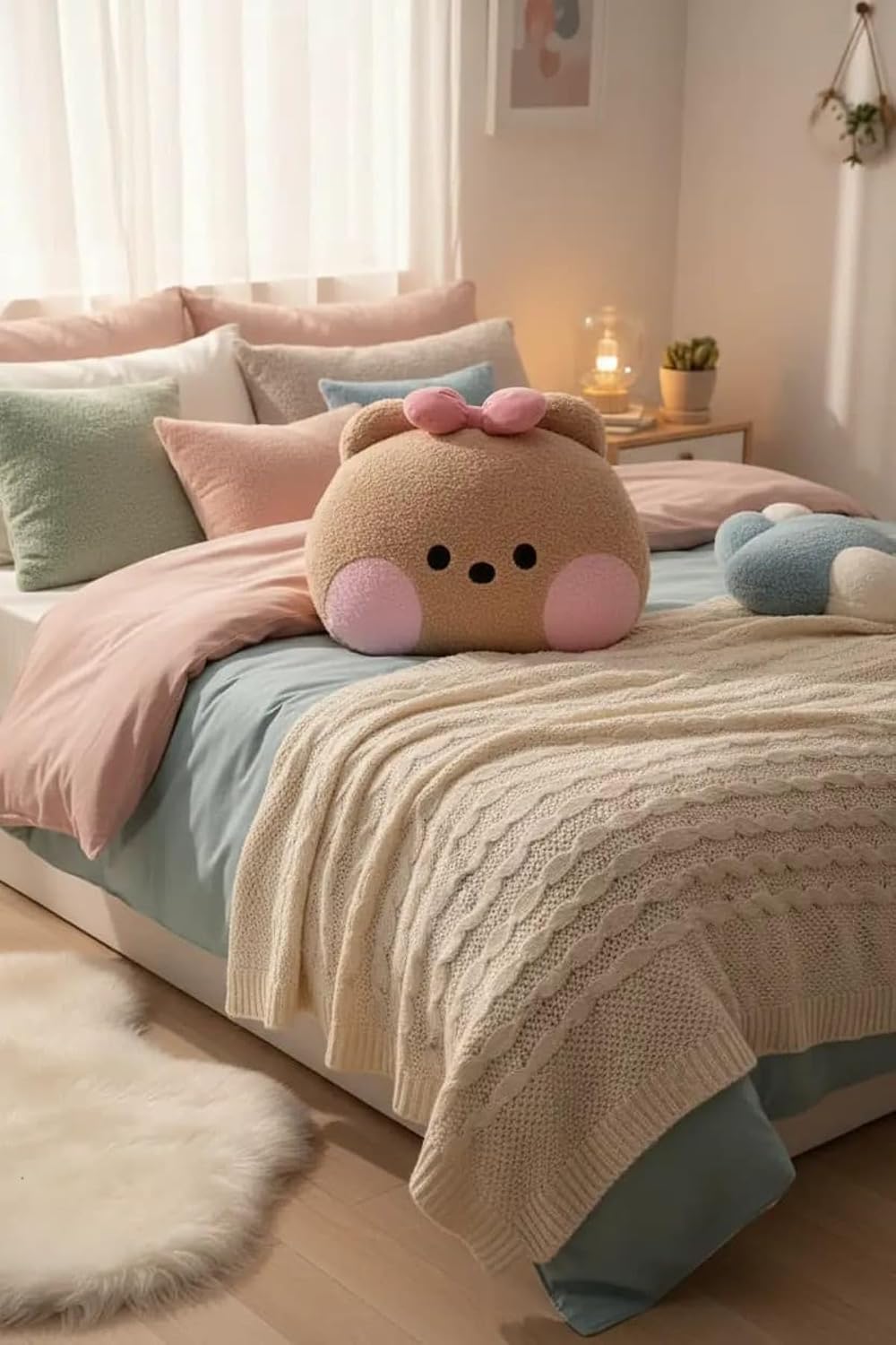 MINISO Minini Koleksiyonu 17 Inç Baş Şeklinde Yastık (Chonini), 2023923212105