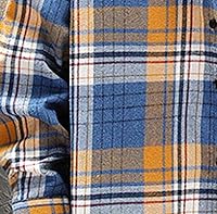 Vista 6 de T Shirts for Men Fashion Cotton Button Down Collar Shirt Jackets Classic Fit Long Sleeve Plaid Shirts Coat 2023