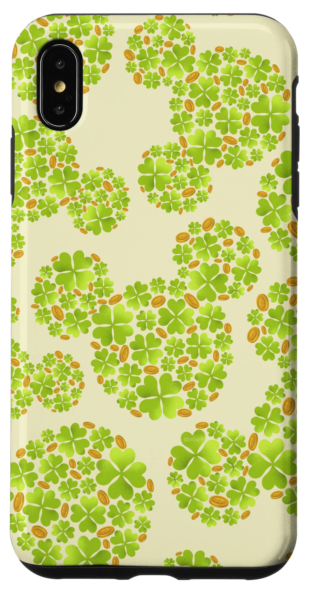 Coque iPhone XS Max antichoc Disney Mickey trèfle vert