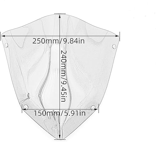 Miniatura 3 de Motorcycle Windshield Motorcycle Windscreen Wind Screen Deflector Windshield Compatible with MT-03 MT03 MT 03 2020 2021 MT25 MT 25 MT-25 2020 2021