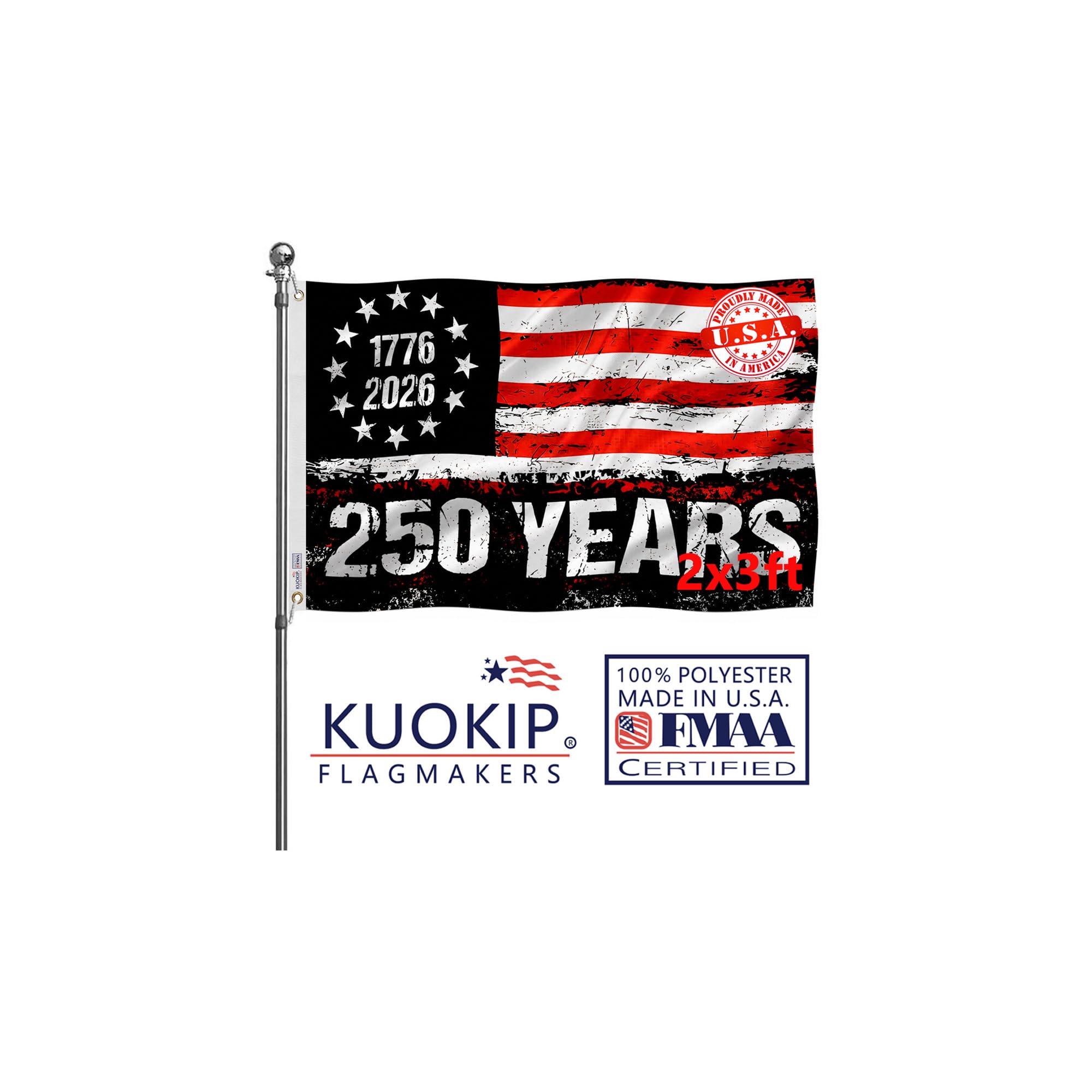 Amazon.com : 250th Anniversary Commemorative Flag 2x3 ft