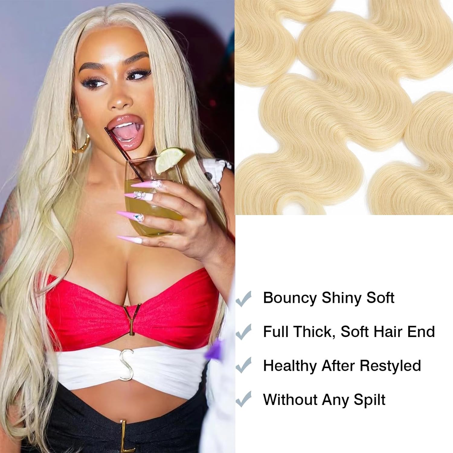 Vallbest 613 Bundles Human Hair with Closure 20 22 24 +18 Inch Blonde Body Wave Raw 4 Bundles Human Hair 12A 100% Unprocessed Brazilian Virgin Weave Human Hair Extensions
