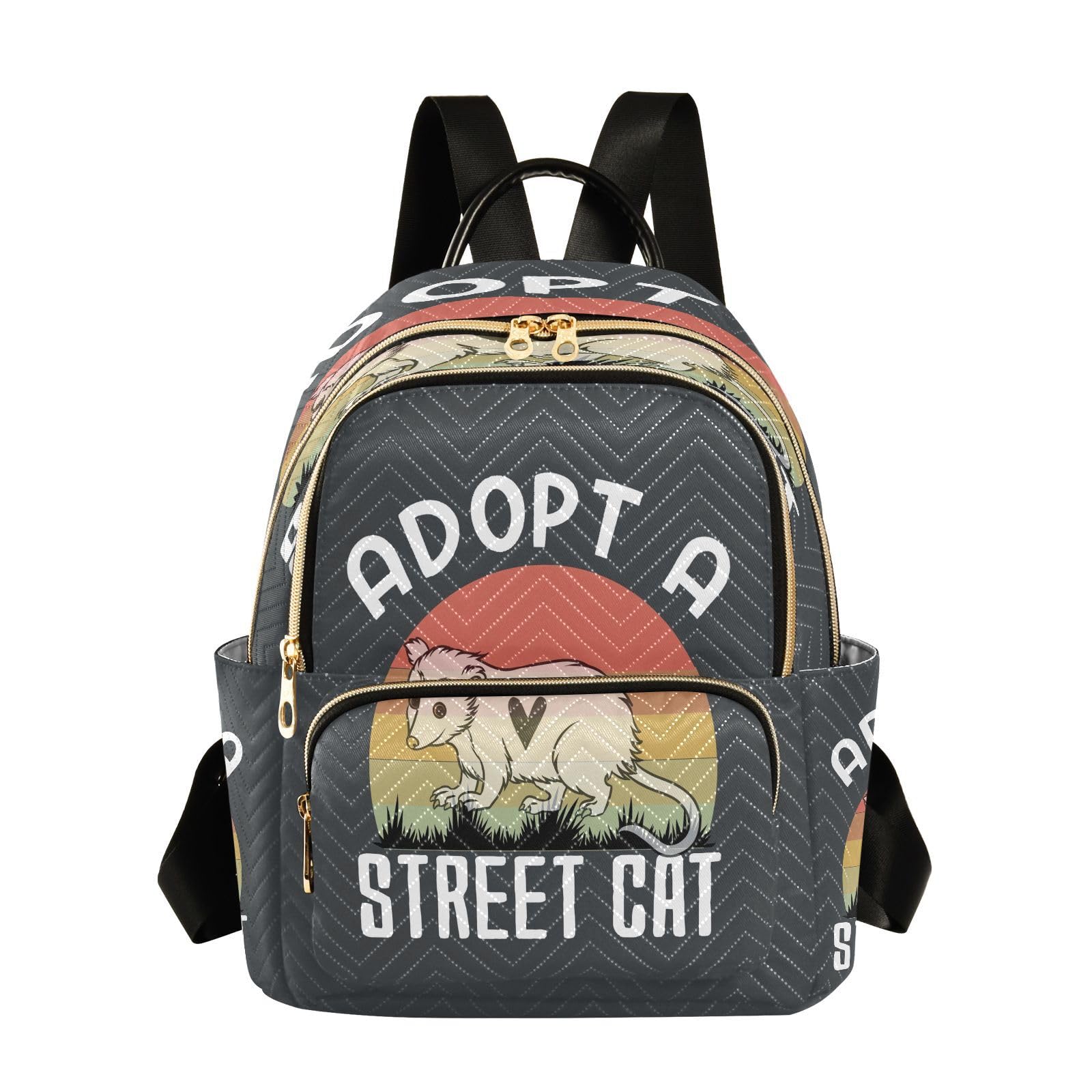 Exnundod Backpack Purse for Women Valentine's Day Possum, Mini Fashion Backpack Cute Pet Lightweight Casual Daypack Shoulder Bag Travel Backpack, S