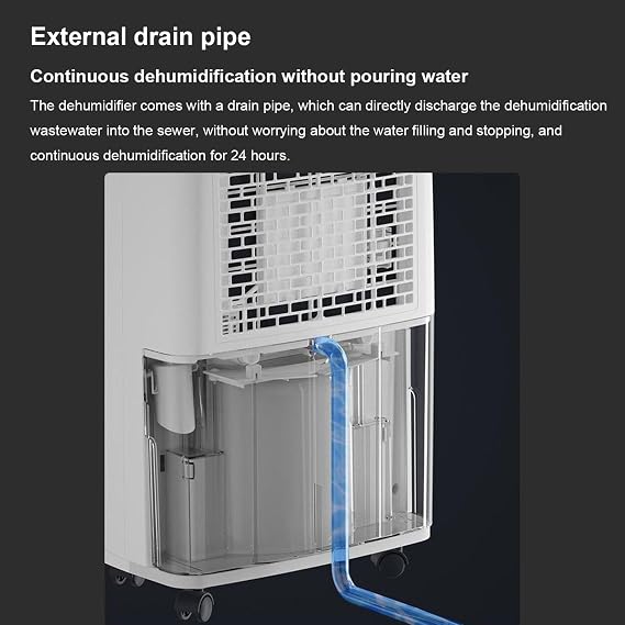 12L/Day Compressor Dehumidifier with 1.8L Water Tank, Quiet and Energy Efficient Dehumidifiers, 24H Timer, for Home/Office Damp