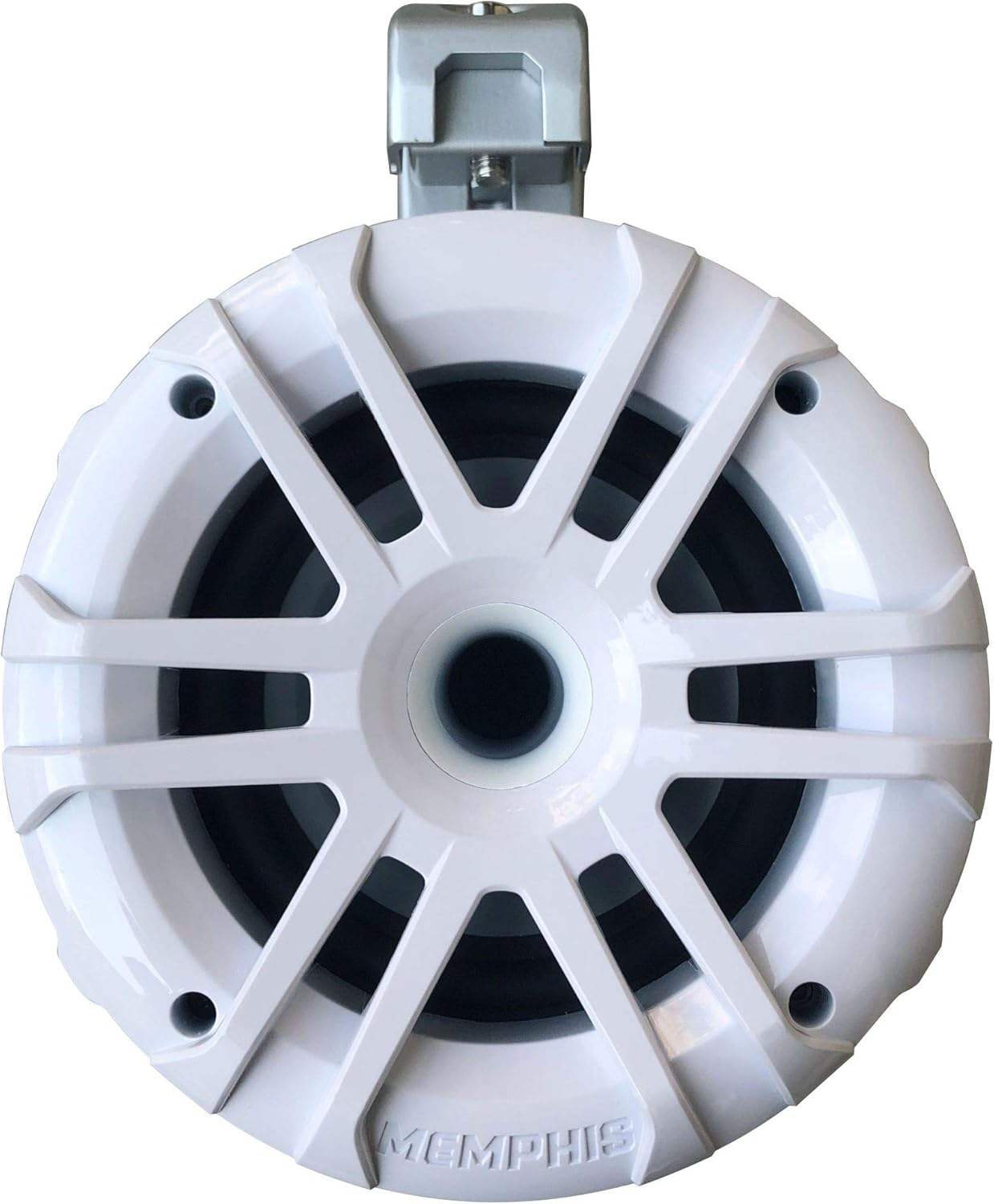Memphis Audio LED Tower Speaker Bundle with 4 (2 Pairs) MXA62TW White 6.5 Compression Speakers with Swivel Mounting Clamps and Remote