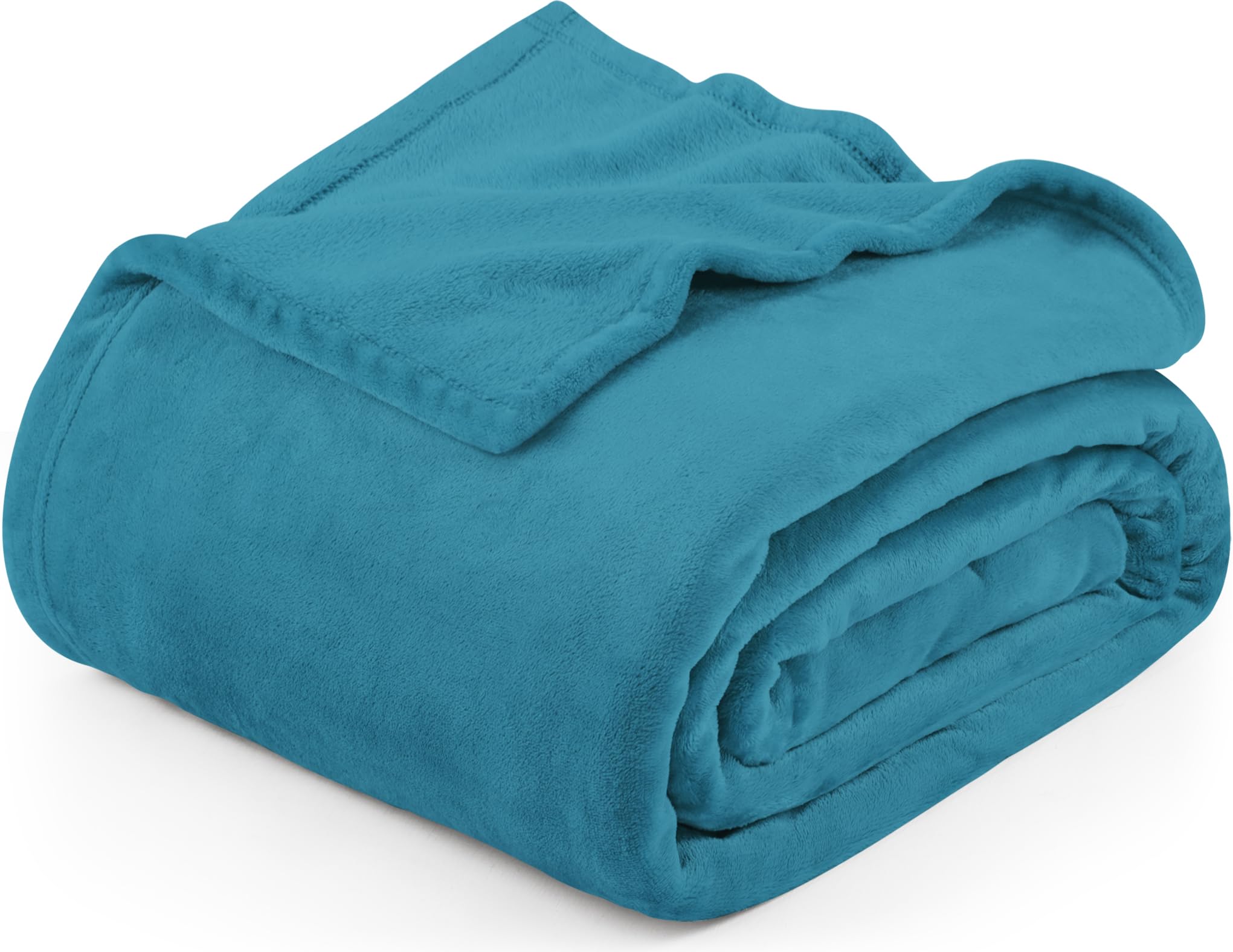 Utopia Bedding Turquoise Fleece Blanket Queen Size Lightweight Fuzzy Soft Anti-Static Microfiber Bed Blanket (90x90 Inch)