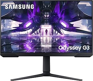 Samsung Odyssey Gaming Monitor G3A LS27AG304NR, 27 Inches, VA Panel, Full HD Resolution, AMD FreeSync Premium, Response Ti…