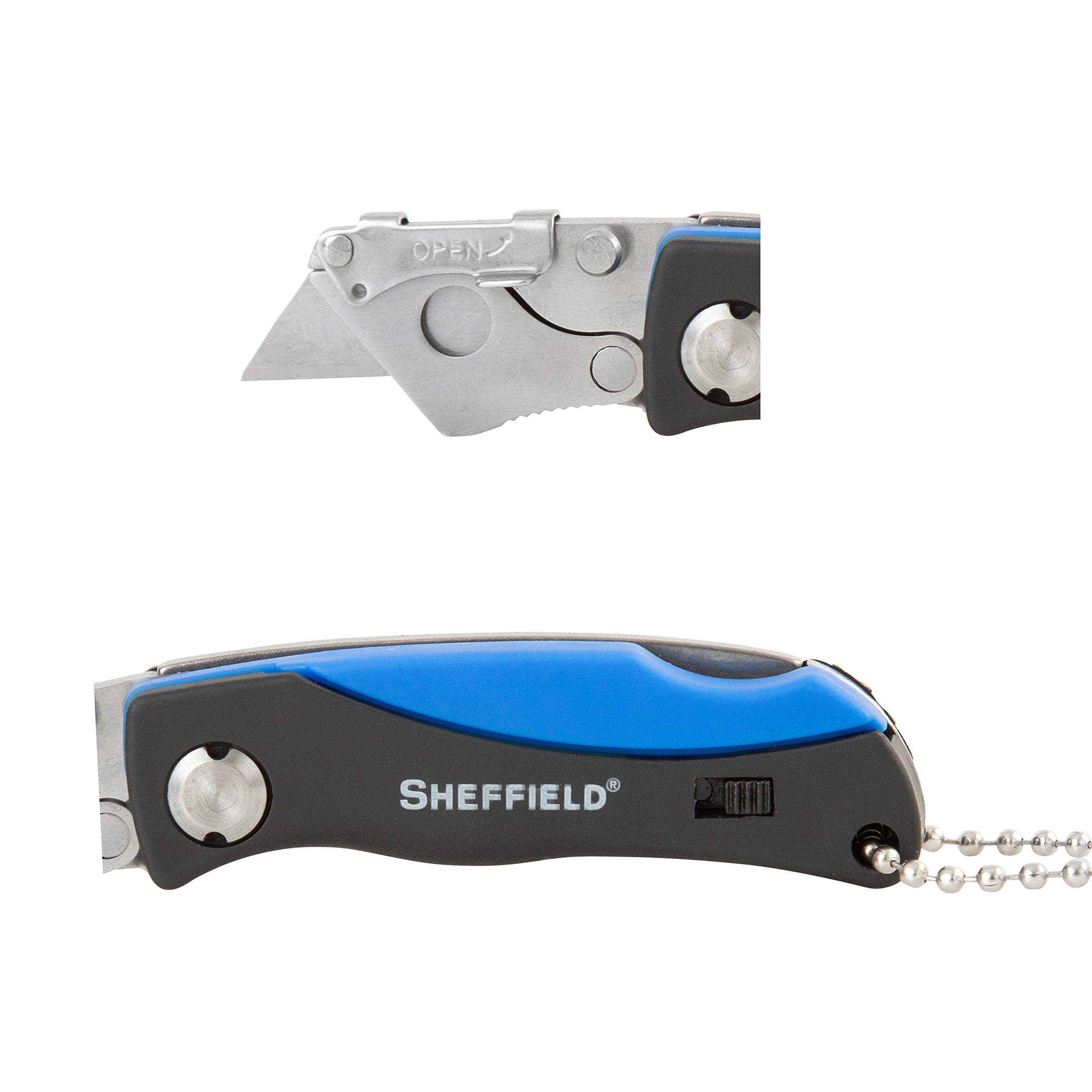 Sheffield 12125 Mini Quick Change Folding Utility Knife, Comes with 6
