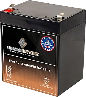 CB CHROMEBATTERY 12V 4.5AH Maintenance-Free Battery for Alarm Systems, Scooters, Toys, Emergency Lights, and More - Spade (F1) Terminal