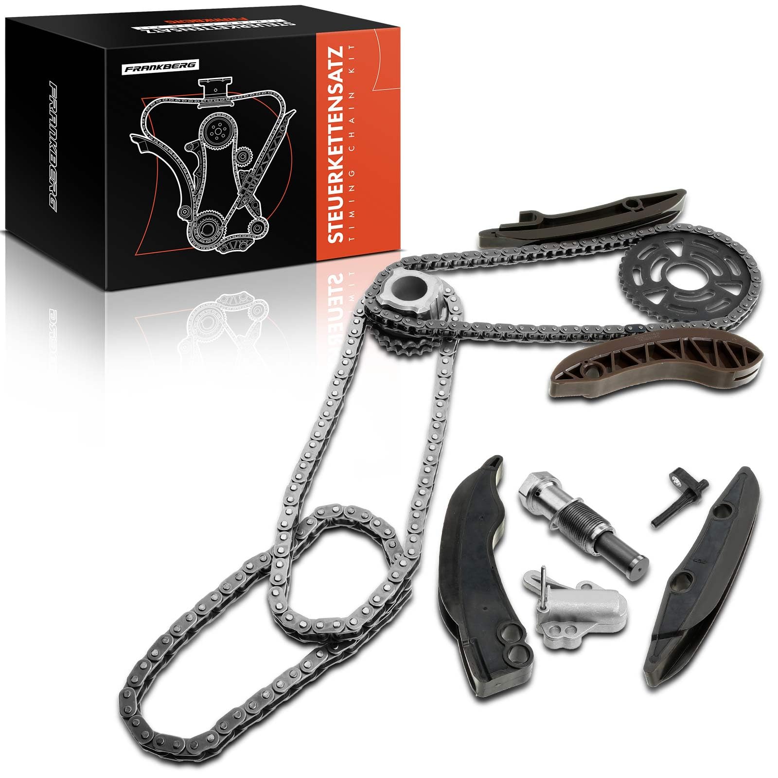 Frankberg Kit catena di distribuzione 11318510014 | Compatibile con: Serie 1 Cabrio E88, Serie 5 F10, Serie 3 Touring E91, X1 E84, 4 Cabriolet F33 F83, X5 F15 F85