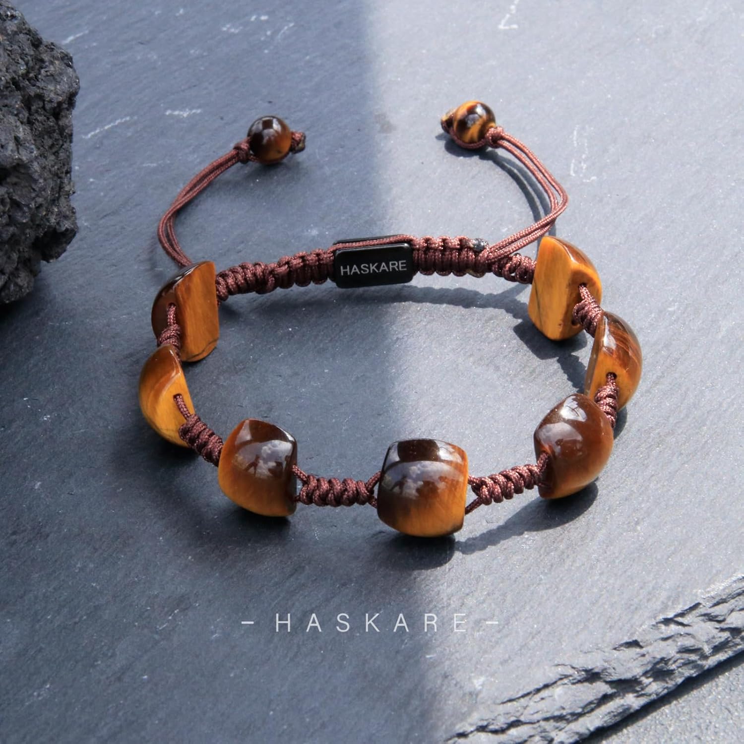 HASKARE Healing Tiger Eye Stone Crystal Bracelet for Men Mens Stone Bracelets Real Tiger Eye Unique Beads Bracelet, Protection Crystals Handcrafted Men Jewelry Braided Beaded Bracelets for Him - Image 6