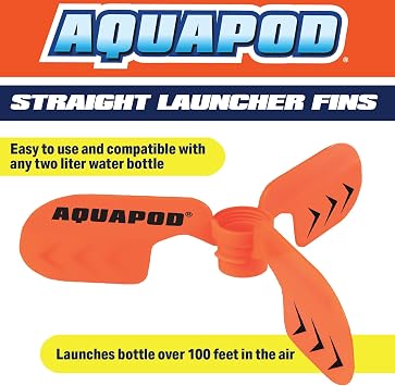 Aquapod Water Bottle Rocket Launcher Ultimate Accessory Pack - Soar to New Heights w Launcher Fins, Parachute, Nose Cone - Family Fun & Educational STEM Toy - Summer Camp Activity & Gift for Kids