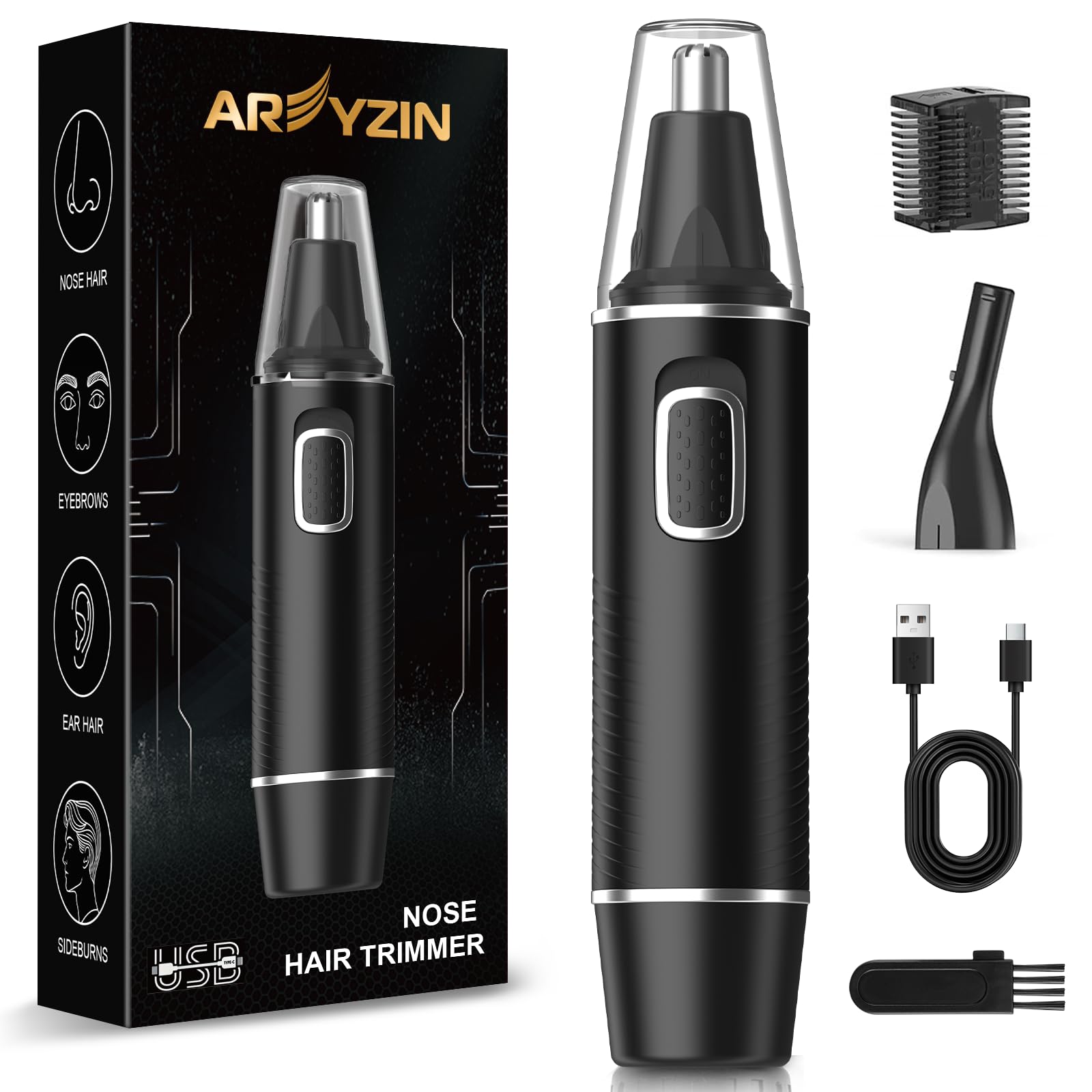 Nose Hair Trimmer for Men Painless Noses Trimmer Rechargeable Nasal Hair Trimmer