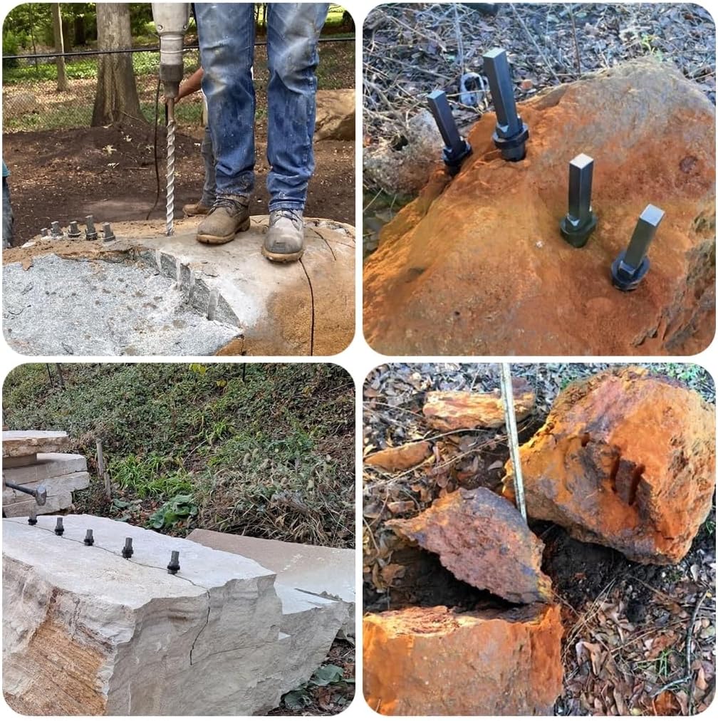 5Pcs Stone Splitting Tool Stone Splitters Metal Plug Wedges Concrete Rock Splitters Hand Tool Stone Chisels