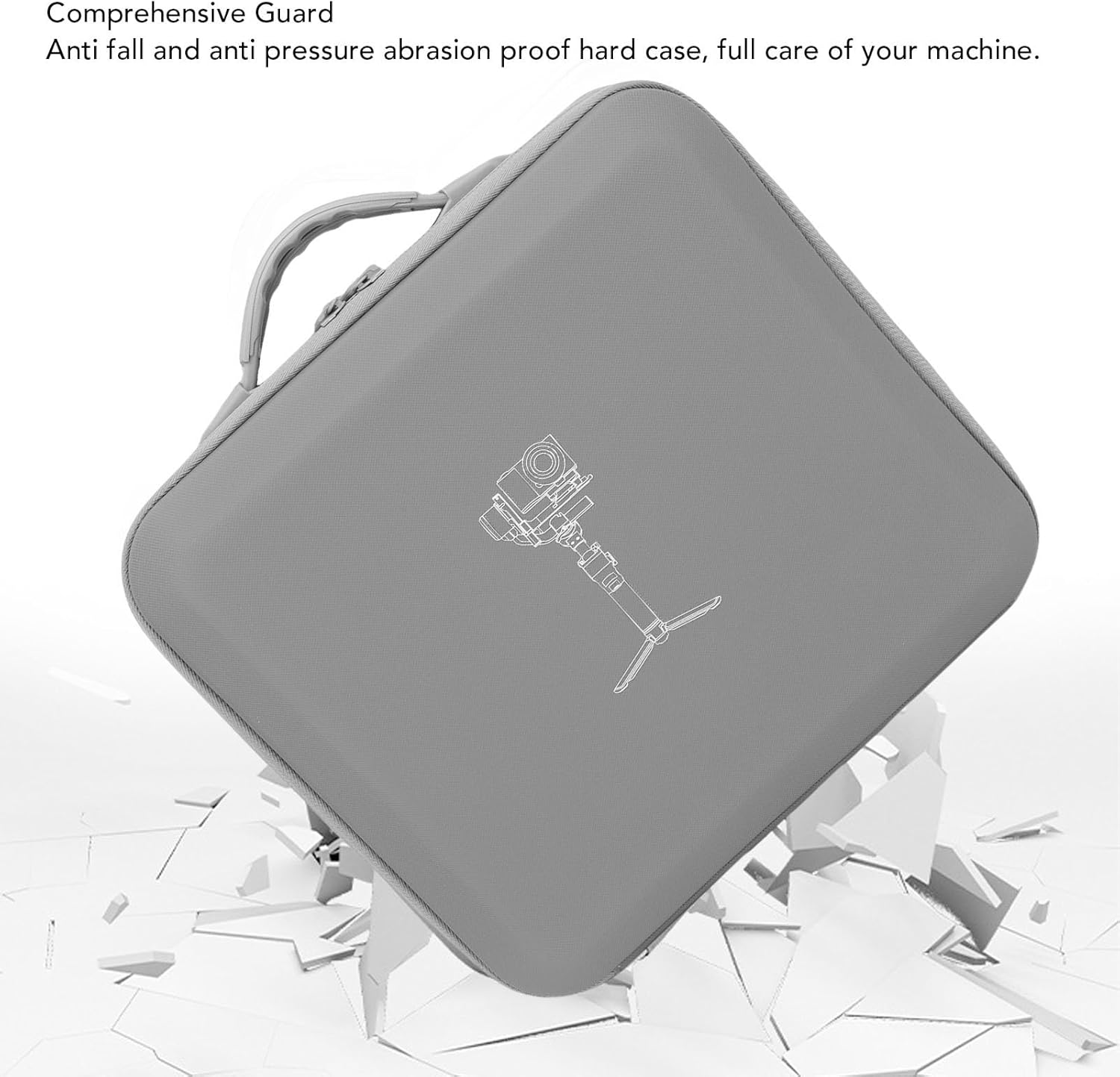 Luqeeg Camera Stabiliser Case, Double Zip Closure Anti Drop Splash Proof Camera Stabiliser Storage Bag with Shoulder Strap, Travel Bag | Hard Case Fit for RS4 MINI