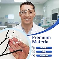Vista 3 de AMZVIO 2 protectores de ojos transparentes para dormir después de una cirugía de cataratas, parche protector de contorno 3D con correa ajustable