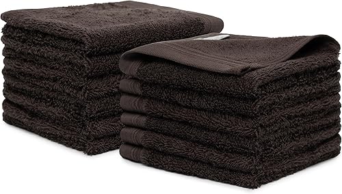 Miniatura 9 de Weidemans Juego de 12 paños de 100 % algodón de 13 x 13 pulgadas, juego de 12 toallas ultrasuaves y altamente absorbentes para baño, gimnasio,