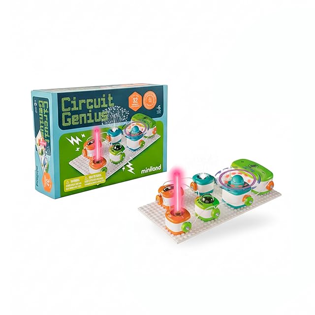 Miniland Kit Experimentos Eléctricos, Niños +6 años, Stem - Circuit Genius